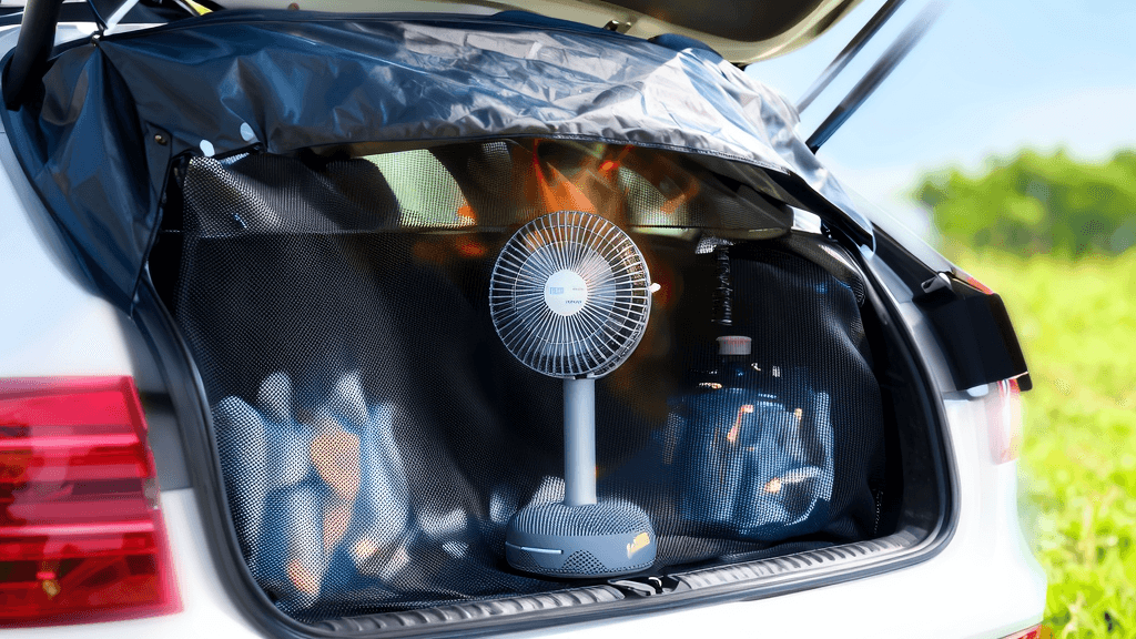 夏の車中泊暑さ対策|ポータブルクーラー・標高選び・換気術